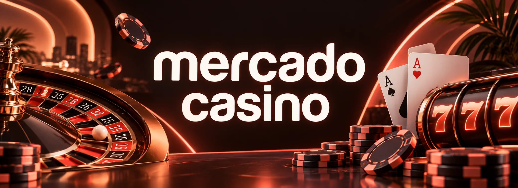Celular mostrando el lobby de Mercado Casino con tragamonedas y el bono MERCADO350